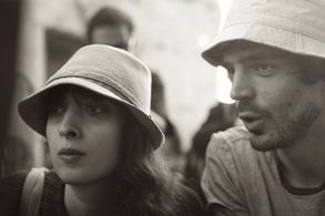 Nana Ekvtimishvili and Simon Gross, at the shooting of IN BLOOM
