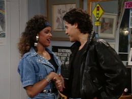 Joshua Hoffman and Lark Voorhies in Saved by the Bell (1989)