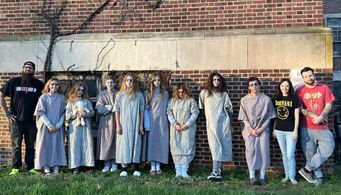 Tara Beavers On the set of The Curse of Ravencrest