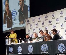 Brandon alongside co-composer Marco Beltrami, executive producers Win Rosenfeld and Glen Morgan and staff writer Alex Ru