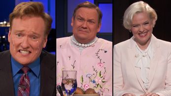 Conan O'Brien, Andy Richter, and Kimmy Gatewood in Conan (2010)