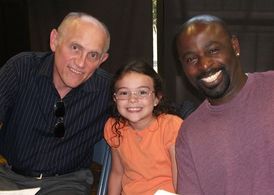 Armin Shimerman, Merit Leighton and Alimi Ballard @ Zimm The Series- Table Read.