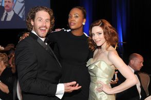 Aisha Tyler, Kate Gorney, and T.J. Miller at an event for The 5th Annual Critics' Choice Television Awards (2015)
