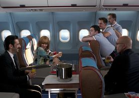 Cecilia Roth, Javier Cámara, José Luis Torrijo, José María Yazpik, Raúl Arévalo, and Carlos Areces in I'm So Excited! (2