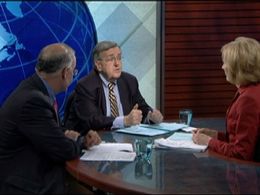 Judy Woodruff and David Brooks in PBS NewsHour (1975)