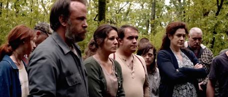 Sean Young, Marvin Starkman, Katie Groshong, Lauren Ashley Carter, and Mathieu Whitman in Jug Face (2013)