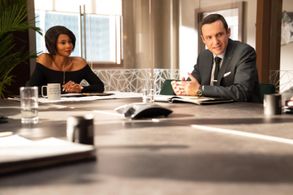 Christopher Cassarino and Emayatzy Corinealdi in the Hulu legal drama, Reasonable Doubt.