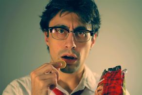 Dominic Luongo seen here eating cookies.