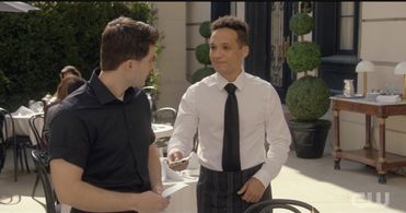 Cody Christian and Rashaun Sibley in All American (2018)