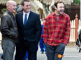 Rhys Muldoon, Gary Sweet, and Gyton Grantley in House Husbands (2012)
