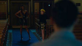 Mark Suknanan and Veronika Slowikowska in EZRA (2022)