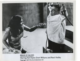 Angelo Rossitto and Vicki Volante in Brain of Blood (1971)