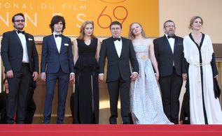 Lia Bugnar, Cristian Mungiu, Adrian Titieni, Emanuel Parvu, Maria Dragus, Rares Andrici, and Mãlina Manovici at an event