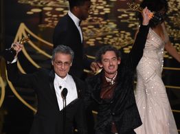 Mark A. Mangini, David White, and Chadwick Boseman at an event for The Oscars (2016)