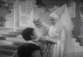 Laurence Olivier, Elisabeth Bergner, and Sophie Stewart in As You Like It (1936)