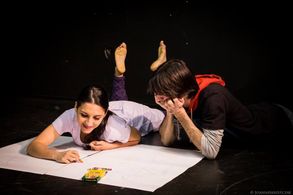 On set for Sex & Ethnicity with director Adrian Caleanu