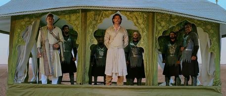 Hrithik Roshan and Rajesh Vivek in Jodhaa Akbar (2008)
