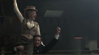 Tamara Hope and Jonny Harris in Murdoch Mysteries (2008)