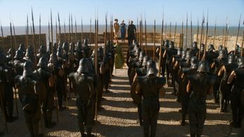 Iain Glen, Dan Hildebrand, Nathalie Emmanuel, Emilia Clarke, and Rhys Howells in Game of Thrones (2011)