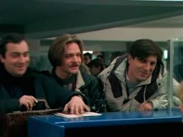 Viktor Andrienko, Stanislav Boklan, and Aleksei Bogdanovich in Reportazh (1995)