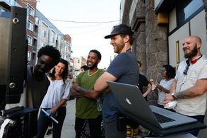 Ricky Staub, Dan Walser, Caleb McLaughlin, and Jharrel Jerome