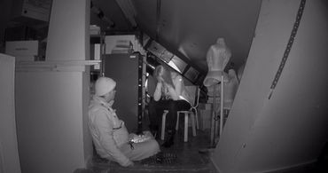 Holly Stevens and Paul Andrew Kimball in Haunted (2017)