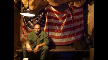 Christopher Bihrle on the set of 