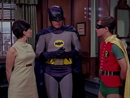 Adam West, Yvonne Craig, and Burt Ward in Batman (1966)