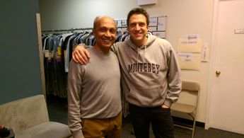 On the set of Law & Order SVU with Raúl Esparza