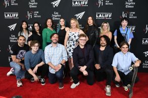 Members of cast and crew of My Year of Dicks at LALIFF 2022