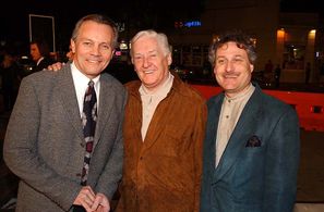 Arnold Leibovit, David Valdes, and Alan Young at an event for The Time Machine (2002)