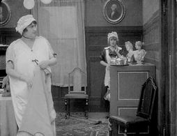 Marta Golden and Edna Purviance in Work (1915)