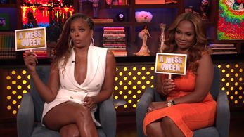 Eva Marcille and Heavenly Kimes in Watch What Happens Live with Andy Cohen (2009)