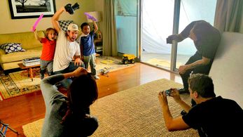 Kai Wener on set of Evolve 