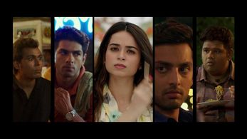 Taha Shah Badussha, Himansh Kohli, Soundarya Sharma, and Harry Bala in Ranchi Diaries (2017)