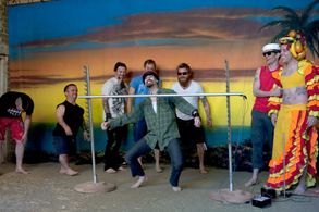 Jason 'Wee Man' Acuña, Ryan Dunn, Dave England, Johnny Knoxville, Loomis Fall, Bam Margera, Ehren McGhehey, and Steve-O 