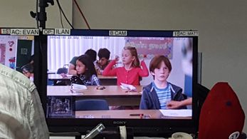 Joshua Gallup on set of 