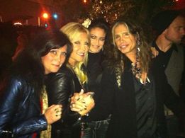 Helen Darras, Pamela Bach Hasselhoff, Vikki Lizzi all holding hands with THE ONE & ONLY DEMON OF SCREAMIN', MR. STEVEN T