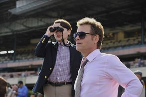 Greg Kinnear, Richard Foreman, and River Alexander in Rake (2014)