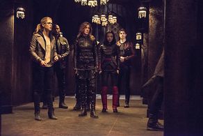 David Ramsey, Brandon Routh, Katie Cassidy, Rila Fukushima, and Emily Bett Rickards in Arrow (2012)