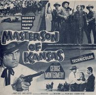 Nancy Gates, James Griffith, William Henry, and George Montgomery in Masterson of Kansas (1954)