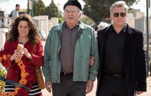 Lior Ashkenazi, Doval'e Glickman, and Noa Koler in The Conductor (2018)