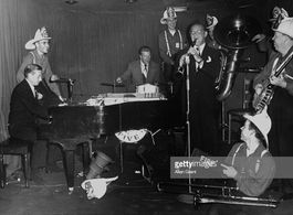 Harper Goff, Benny Goodman, Ward Kimball, Frank Thomas, and Firehouse Five Plus Two