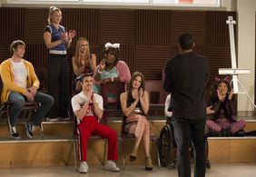 Darren Criss, Kevin McHale, Melissa Benoist, Jenna Ushkowitz, Heather Elizabeth Morris, Becca Tobin, Blake Jenner, Jacob