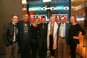 Nick Basile, Mark Alan, Whitney Able, Aliki Paraschis, Kathryn Belli, Meridoc Burkhardt, and Raphael J.H. Hickman at an 
