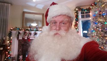 On Set as Santa in the Scentsicles 2016 Christmas commercials.