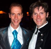 Actors Doug Jones (left) and Derek Maki at the premiere of Hellboy II: The Golden Army in West Wood, CA.