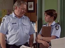 Tasma Walton and John Wood in Blue Heelers (1994)