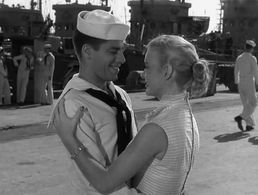 Jerry Lewis and Marion Marshall in Sailor Beware (1952)