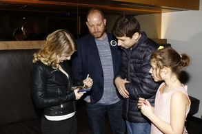 Ali Astin, Sabina Chamoy, and Asher Chamoy at an event for Bad Kids of Crestview Academy (2017)